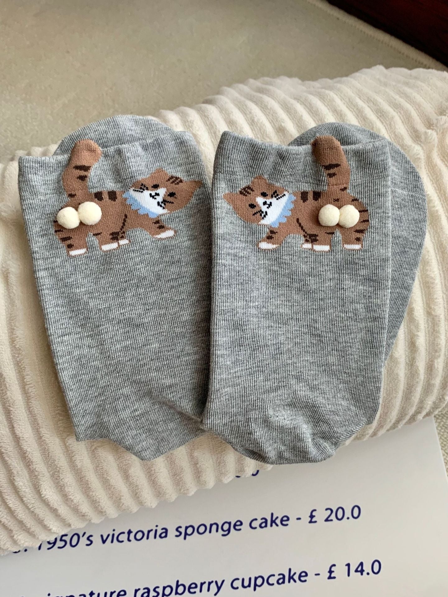 Cute 3D Cat Pom-pom Cartoon Socks